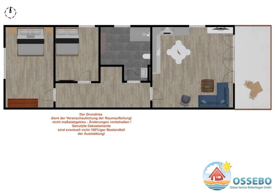 69 m² Ferienwohnung ∙ 2 Schlafzimmer ∙ 4 Gäste – Bild 25