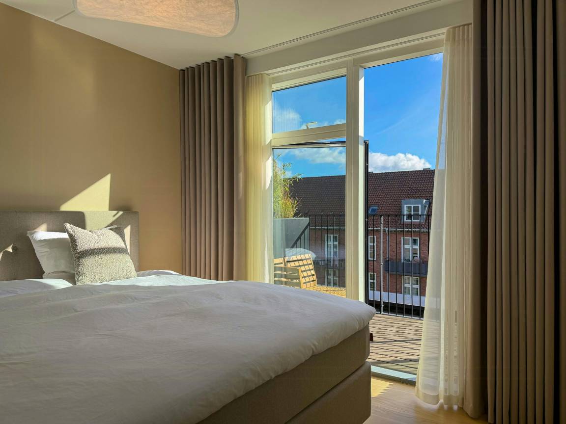 Penthouse med skyline-udsigt over Carlsbergbyen