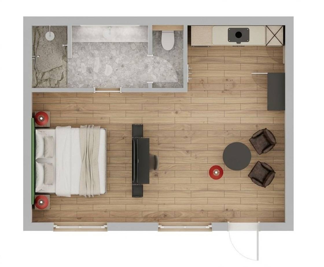 39 m&sup2; Ferienwohnung 1 Schlafzimmer 2 G&auml;ste