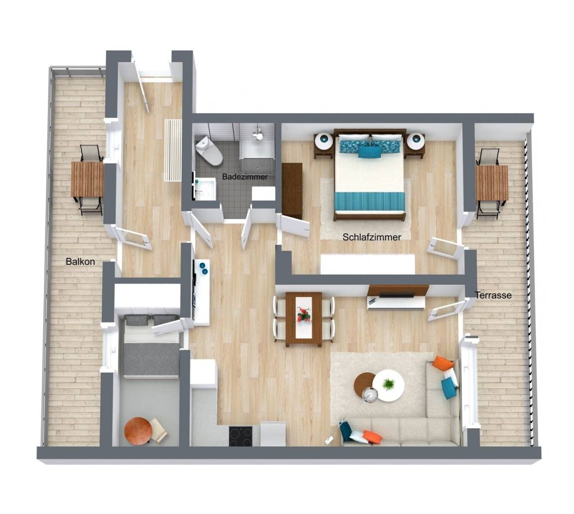 90 m² Ferienwohnung ∙ 2 Schlafzimmer ∙ 3 Gäste – Bild 10