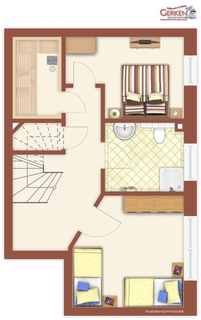 94 m² Ferienwohnung ∙ 3 Schlafzimmer ∙ 6 Gäste – Bild 23