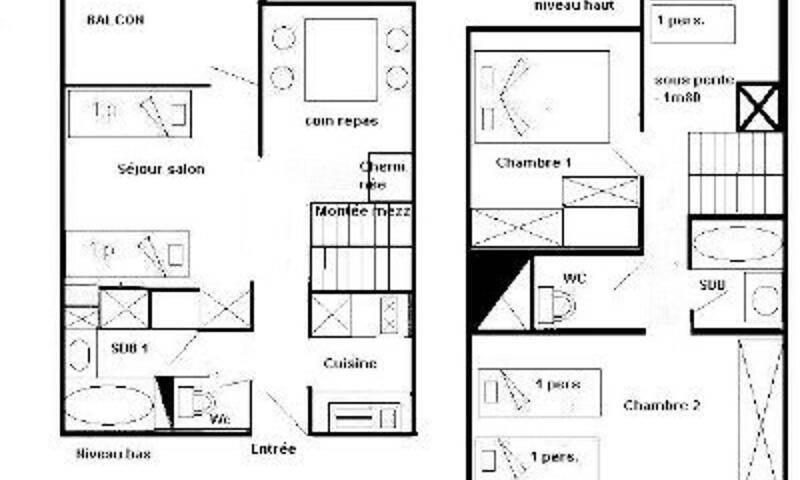 50 m&sup2; Ferienwohnung 1 Schlafzimmer 7 G&auml;ste