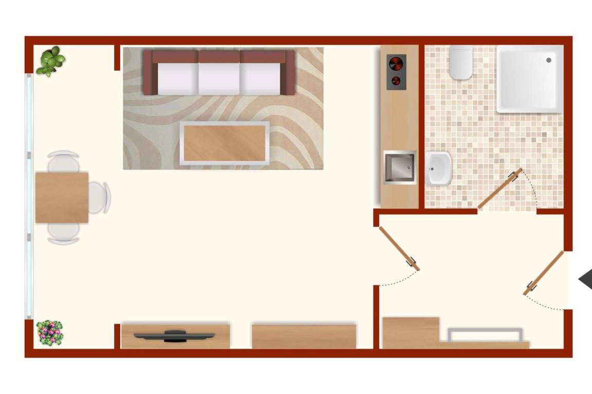 30 m² Ferienwohnung ∙ 1 Schlafzimmer ∙ 2 Gäste – Bild 17