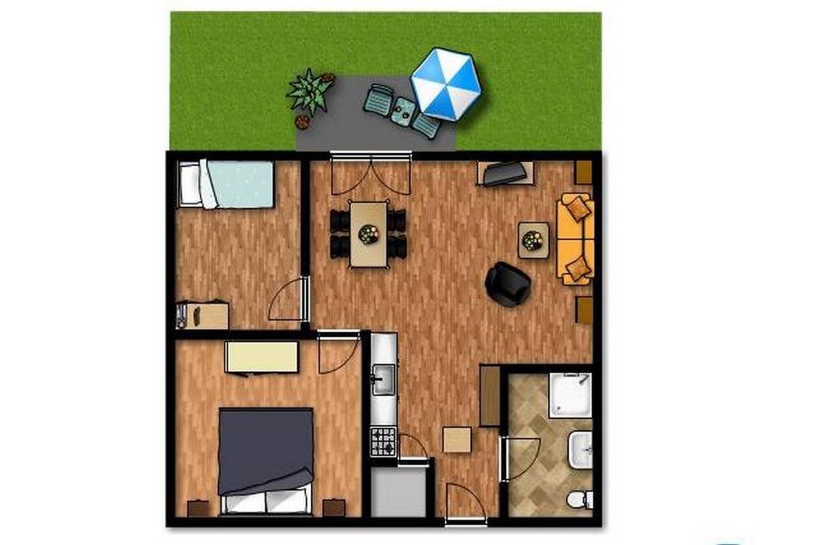 51 m² Ferienwohnung ∙ 2 Schlafzimmer ∙ 4 Gäste – Bild 23