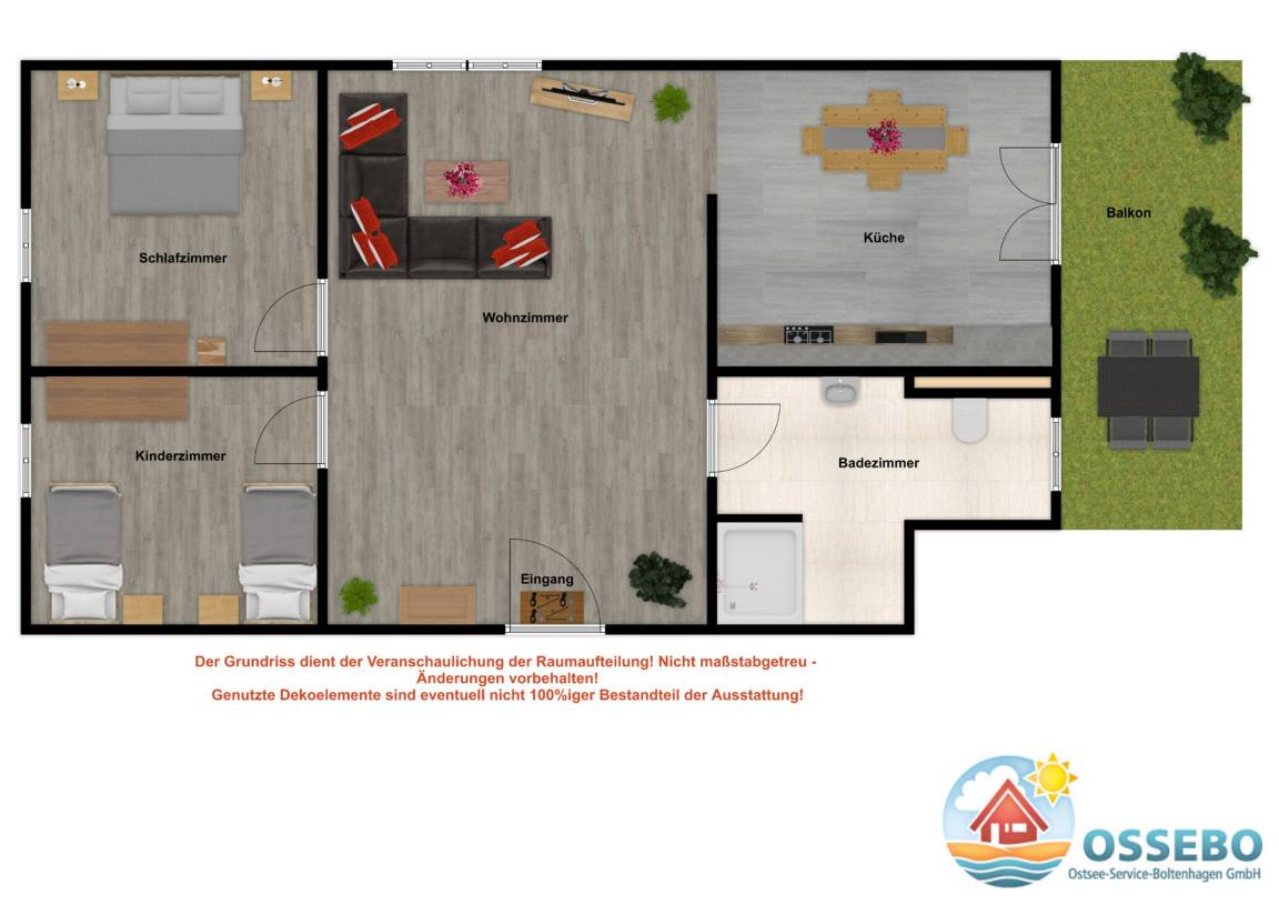 75 m² Ferienwohnung ∙ 2 Schlafzimmer ∙ 4 Gäste – Bild 22