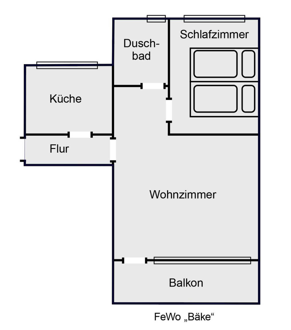 50 m² Ferienwohnung ∙ 1 Schlafzimmer ∙ 2 Gäste – Bild 8