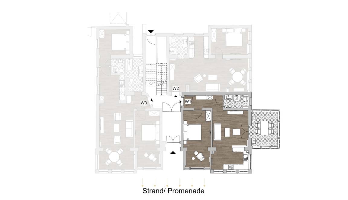 70 m² Ferienwohnung ∙ 1 Schlafzimmer ∙ 2 Gäste – Bild 23