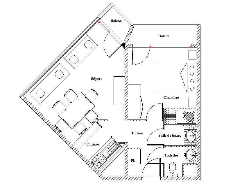 37 m² Ferienwohnung ∙ 1 Schlafzimmer ∙ 5 Gäste – Bild 11