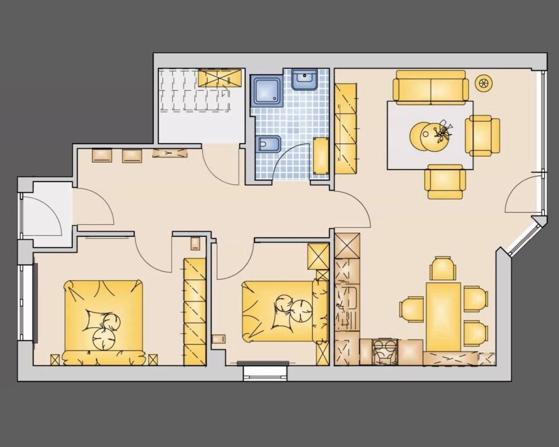 59 m² Ferienwohnung ∙ 2 Schlafzimmer ∙ 4 Gäste – Bild 17
