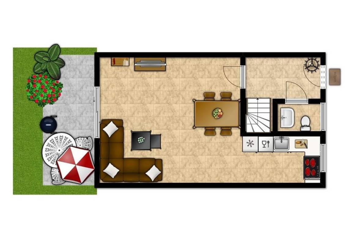69 m² Ferienhaus ∙ 2 Schlafzimmer ∙ 4 Gäste – Bild 23