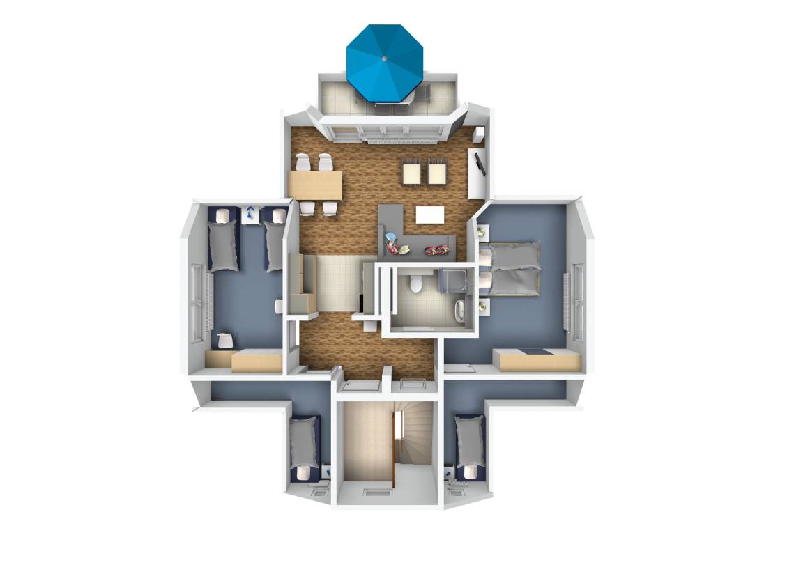 77 m² Ferienwohnung ∙ 2 Schlafzimmer ∙ 4 Gäste – Bild 16