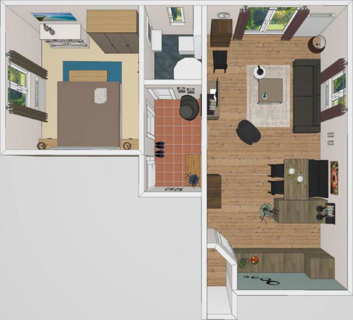 50 m² Ferienwohnung ∙ 1 Schlafzimmer ∙ 2 Gäste – Bild 21
