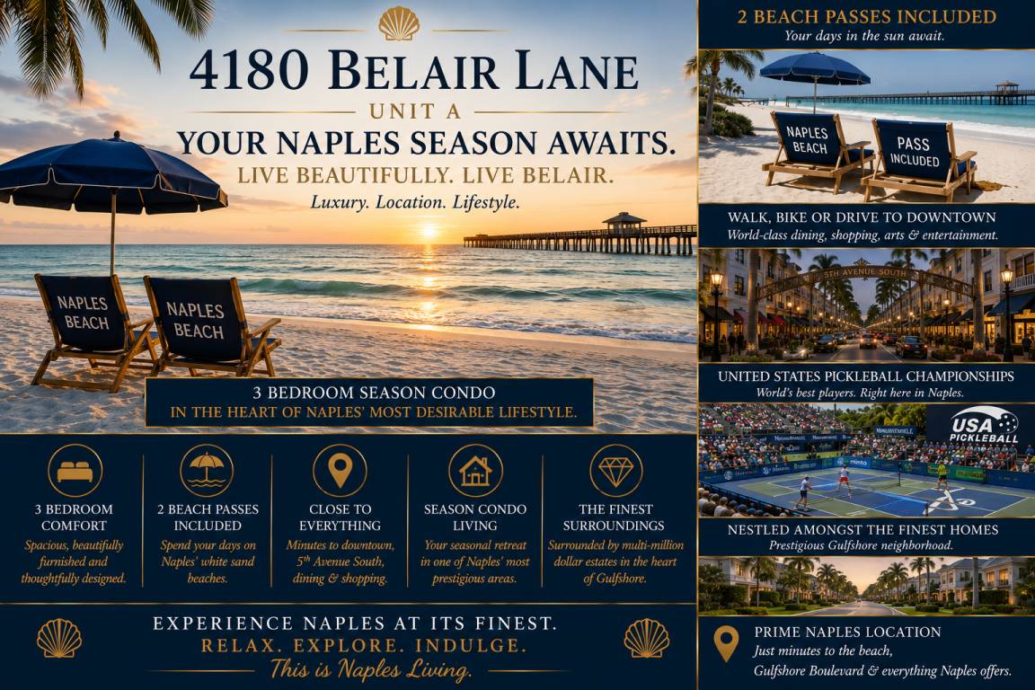143 M² Condo ∙ 3 Bedrooms ∙ 6 Guests - Naples, FL