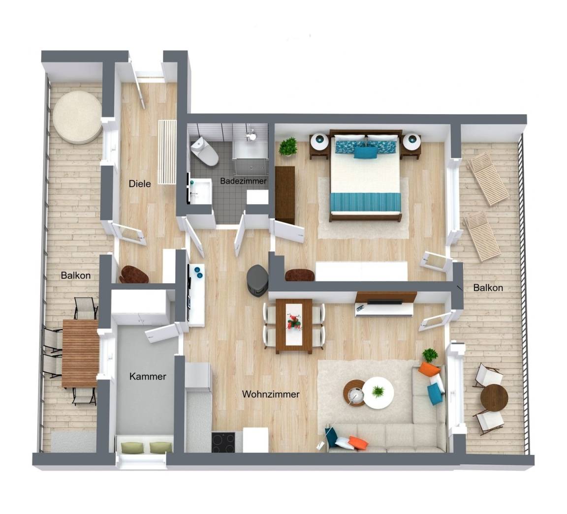 94 m² Ferienwohnung ∙ 1 Schlafzimmer ∙ 3 Gäste – Bild 14