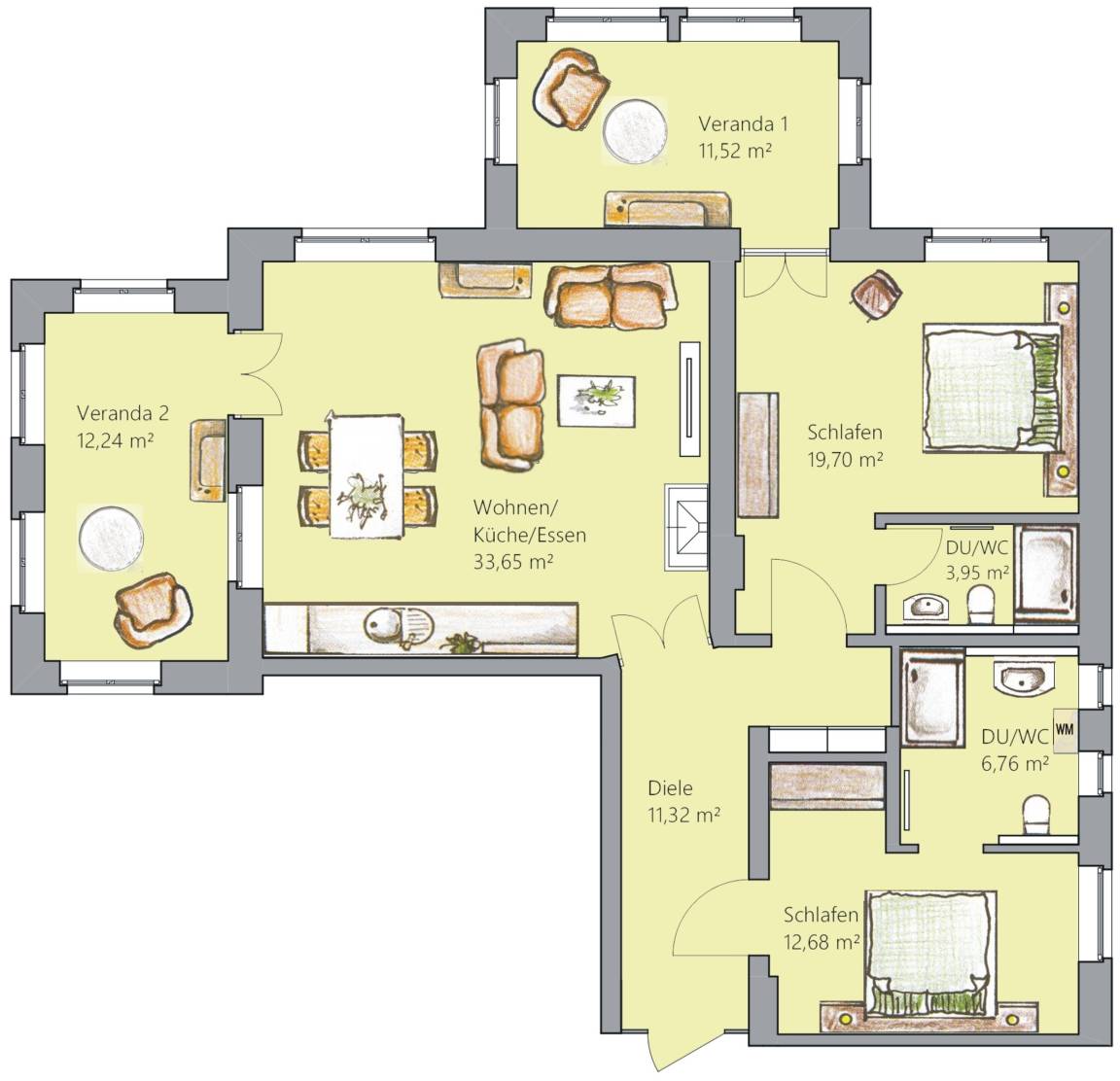 112 m² Ferienwohnung ∙ 2 Schlafzimmer ∙ 4 Gäste – Bild 26