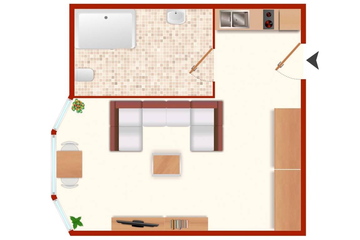 22 m² Ferienwohnung ∙ 1 Schlafzimmer ∙ 2 Gäste – Bild 21