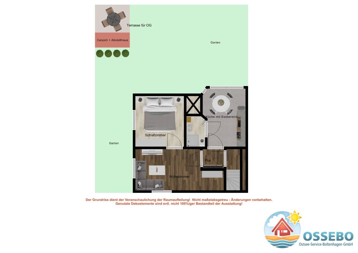 50 m² Ferienwohnung ∙ 1 Schlafzimmer ∙ 3 Gäste – Bild 18