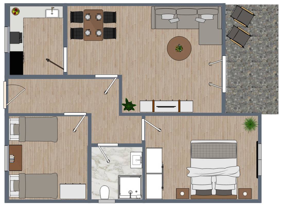 64 m² Ferienhaus ∙ 2 Schlafzimmer ∙ 4 Gäste – Bild 13