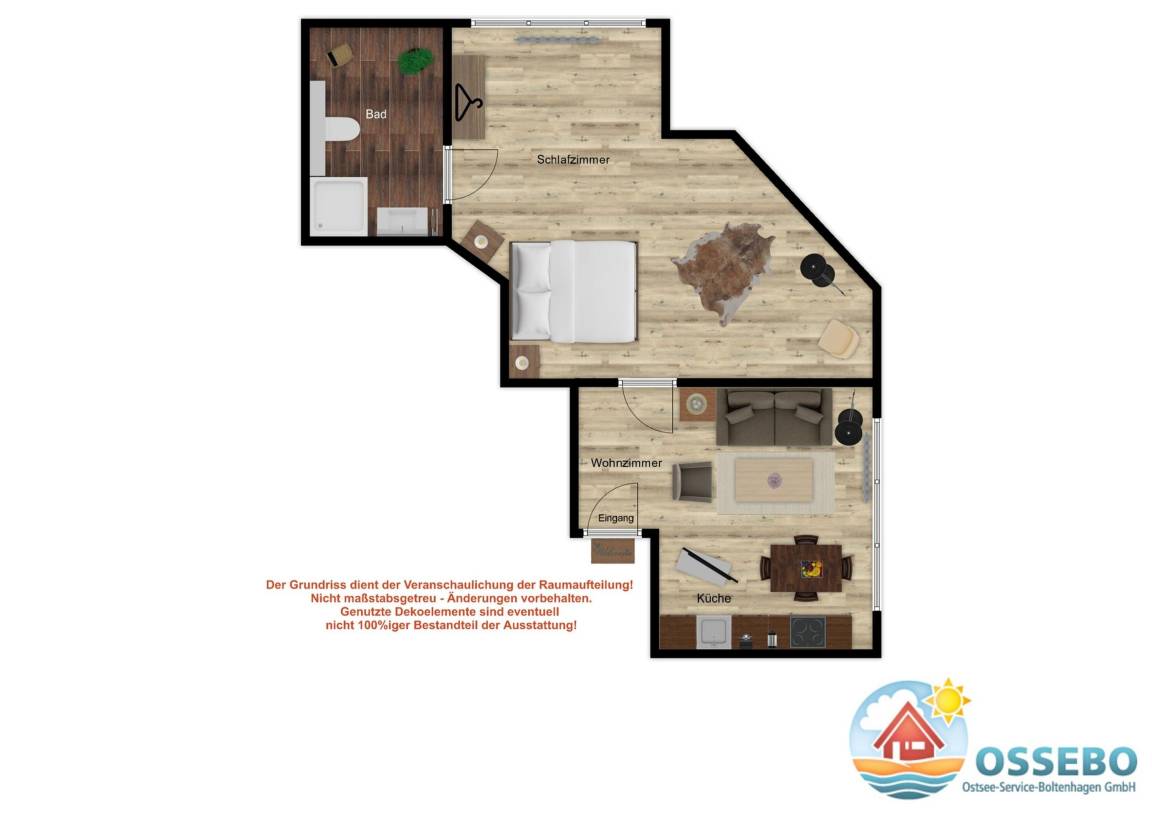 58 m² Ferienwohnung ∙ 1 Schlafzimmer ∙ 4 Gäste – Bild 18