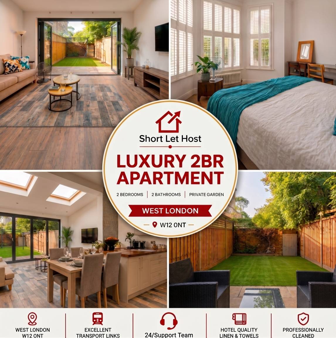 1600 M² Apartment ∙ 2 Bedrooms ∙ 4 Guests - Kingston upon Thames
