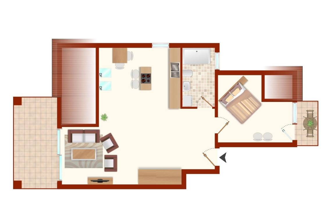 76 m² Ferienwohnung ∙ 1 Schlafzimmer ∙ 2 Gäste – Bild 43