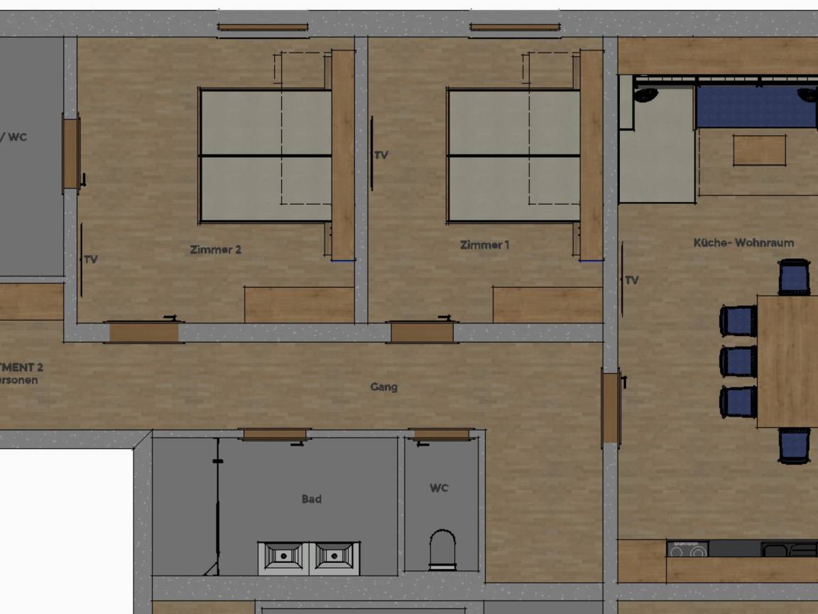 89 m² Ferienwohnung ∙ 2 Schlafzimmer ∙ 8 Gäste – Bild 14