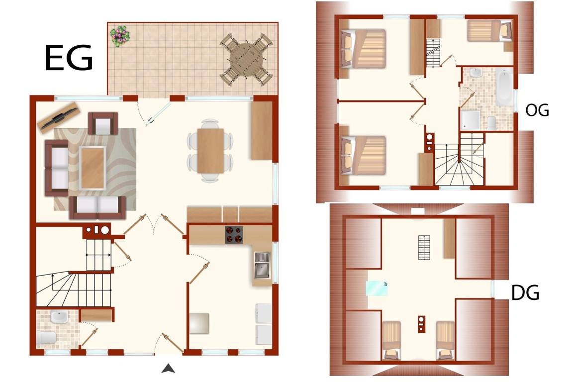 107 m² Ferienhaus ∙ 4 Schlafzimmer ∙ 7 Gäste – Bild 31