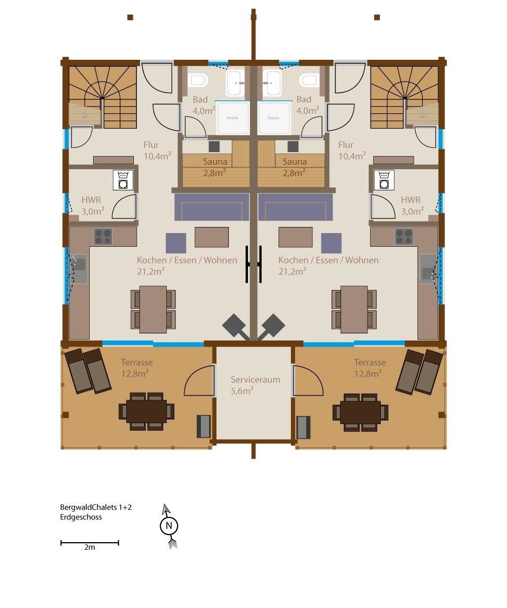 100 m² Ferienhaus ∙ 2 Schlafzimmer ∙ 4 Gäste – Bild 19