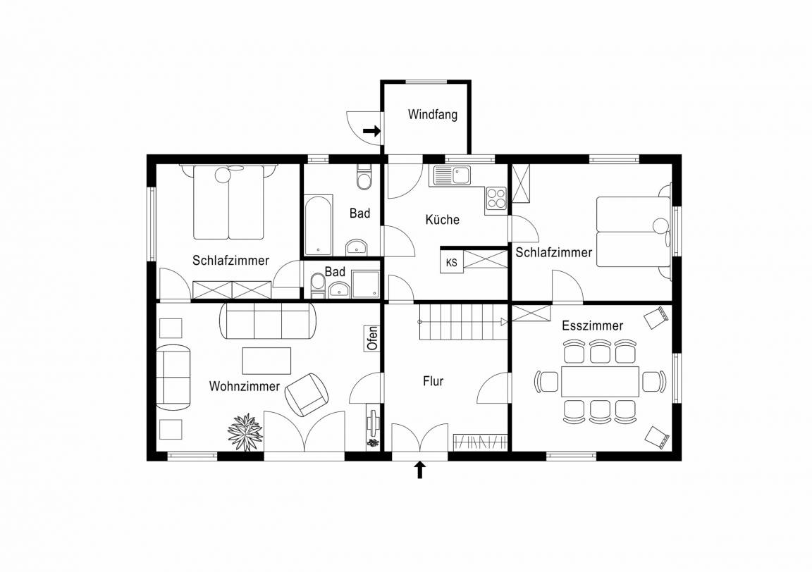 116 m² Ferienhaus ∙ 4 Schlafzimmer ∙ 8 Gäste – Bild 23