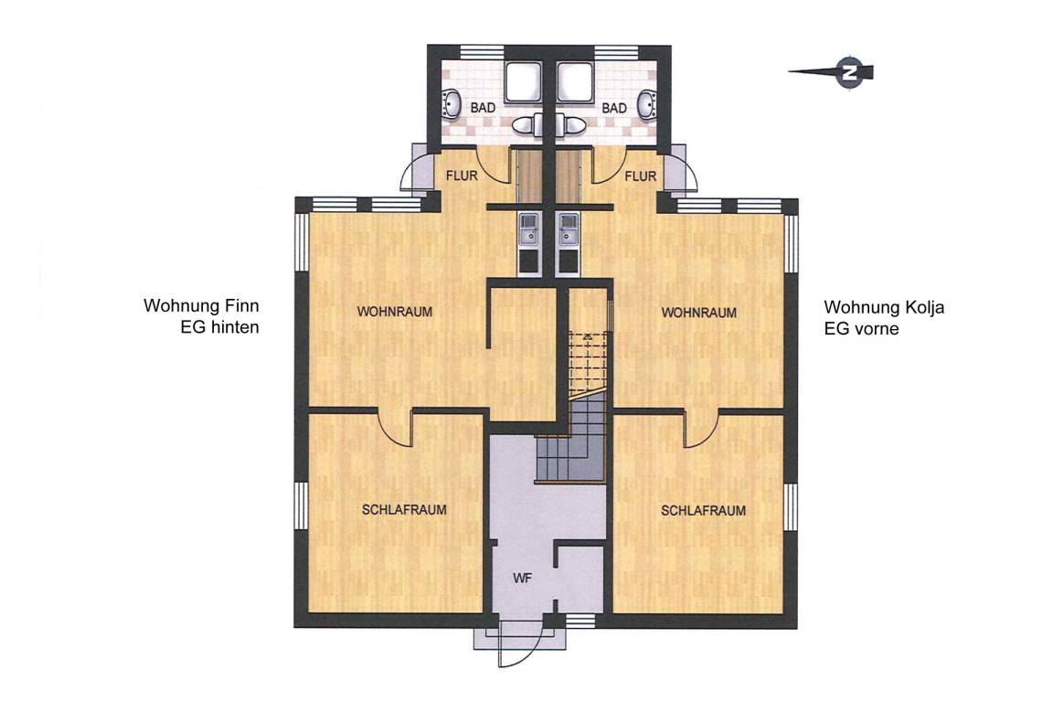 45 m² Ferienwohnung ∙ 1 Schlafzimmer ∙ 3 Gäste – Bild 9