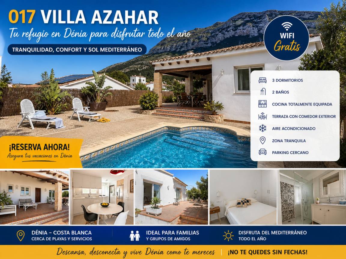 120 M² Willa ∙ 3 Sypialnie ∙ 6 Gości - Dénia