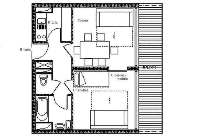 42 m² Ferienwohnung ∙ 1 Schlafzimmer ∙ 6 Gäste – Bild 14