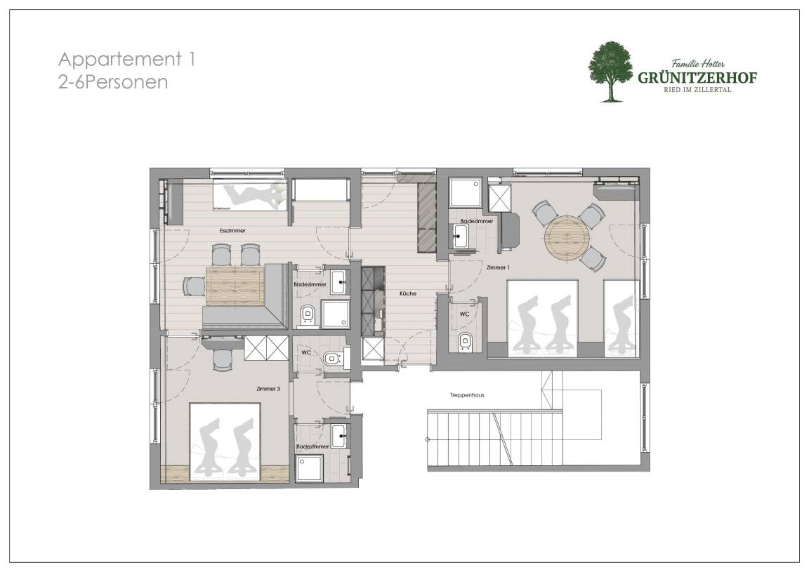 70 M² Apartment ∙ 2 Bedrooms ∙ 6 Guests - Kaltenbach