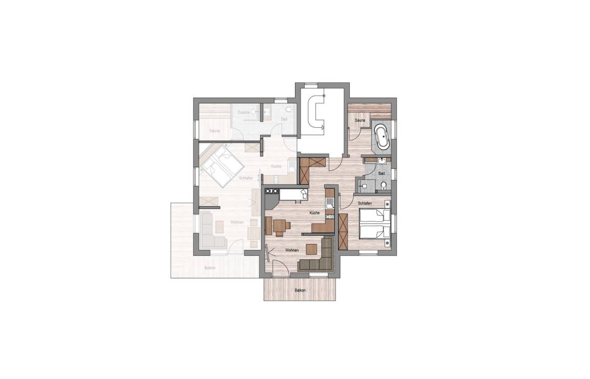 70 m² Ferienwohnung ∙ 1 Schlafzimmer ∙ 2 Gäste – Bild 11