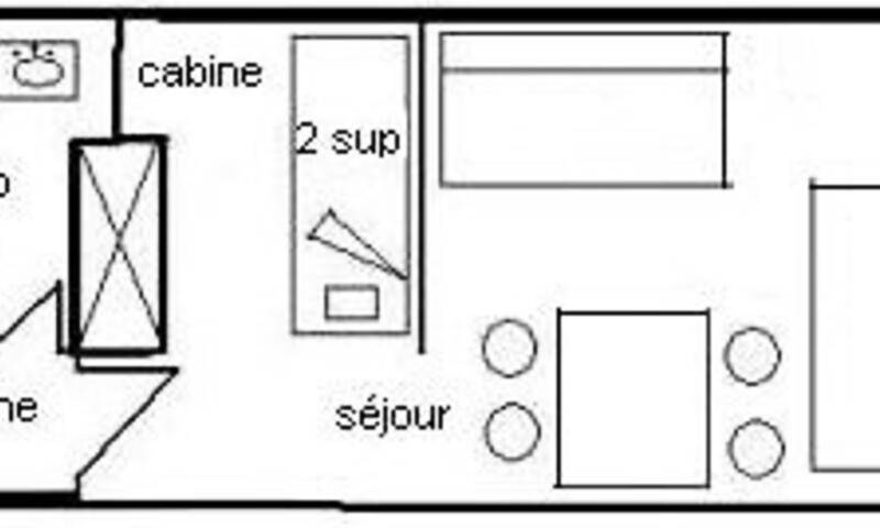 26 m&sup2; Studio 1 Schlafzimmer 4 G&auml;ste