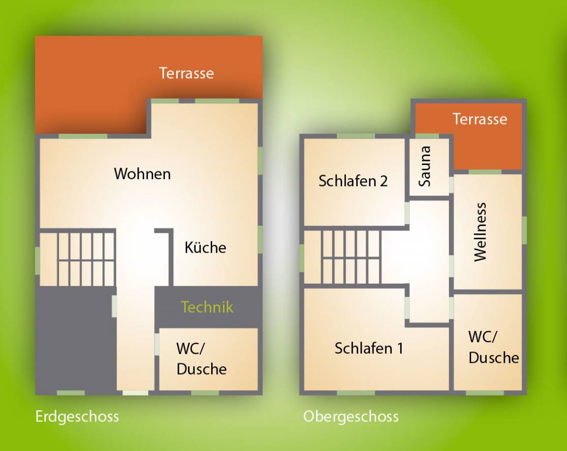 130 m² Ferienhaus ∙ 2 Schlafzimmer ∙ 6 Gäste – Bild 2
