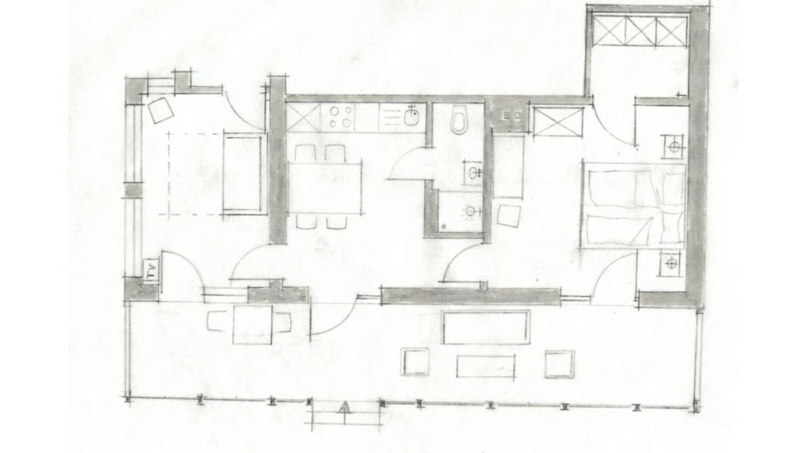 48 m² Ferienwohnung ∙ 1 Schlafzimmer ∙ 2 Gäste – Bild 10