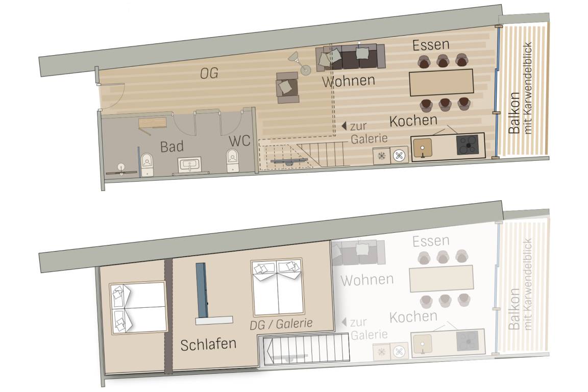 86 m² Ferienwohnung ∙ 1 Schlafzimmer ∙ 2 Gäste – Bild 13