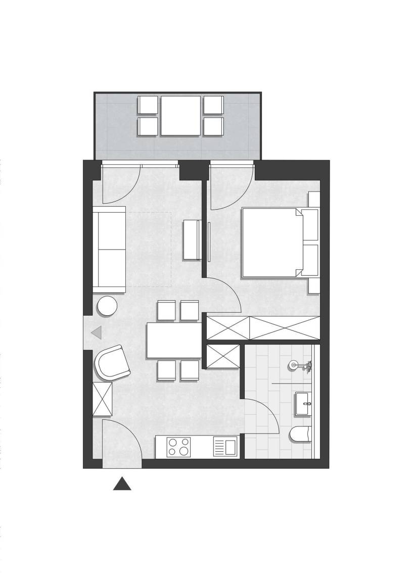 44 m² Ferienwohnung ∙ 1 Schlafzimmer ∙ 4 Gäste – Bild 11
