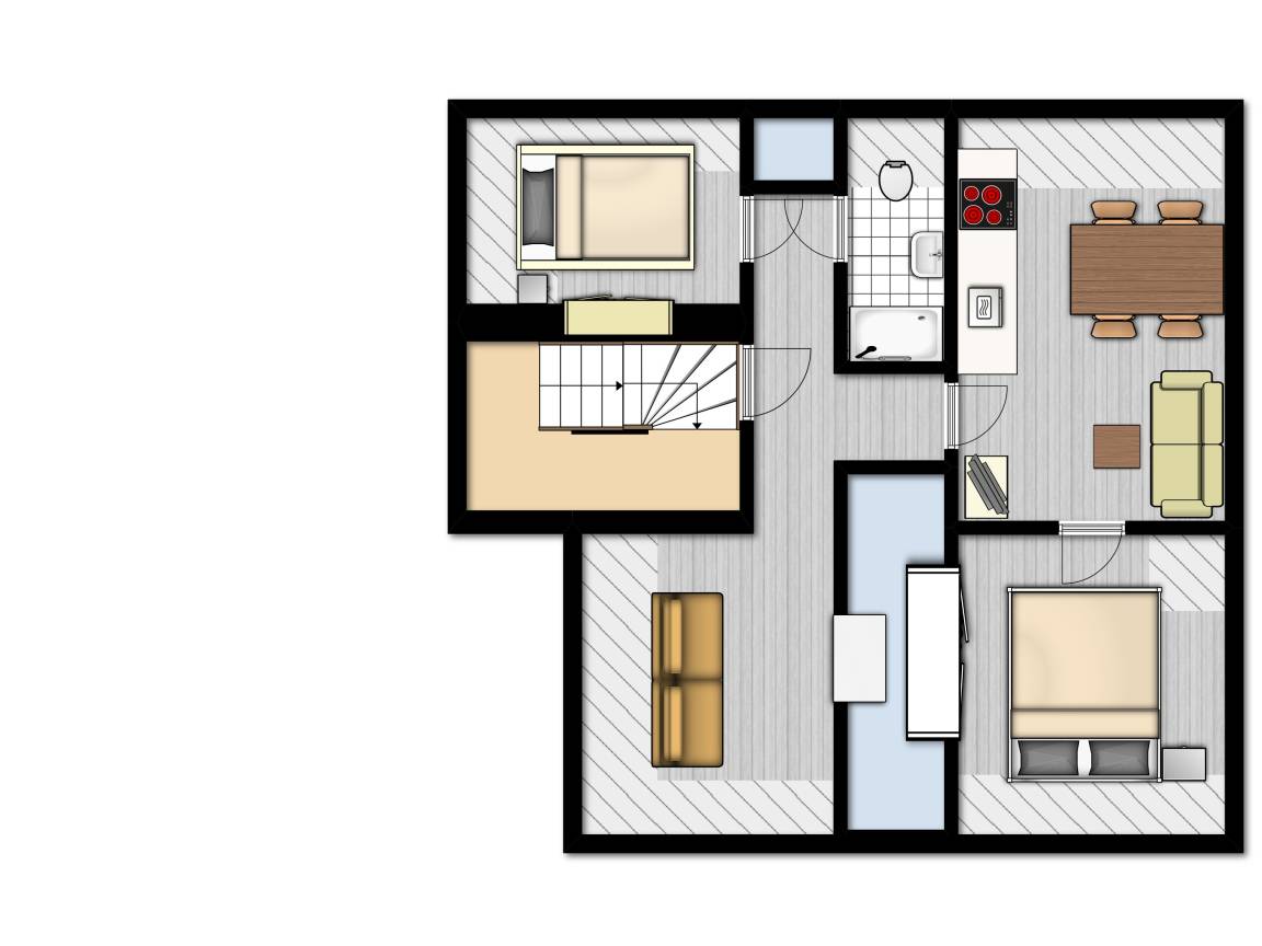60 m² Ferienwohnung ∙ 2 Schlafzimmer ∙ 4 Gäste – Bild 11