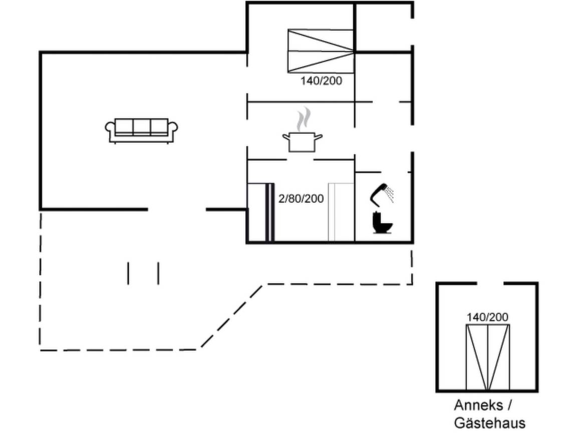 64 M² Ferienhaus ∙ 3 Schlafzimmer ∙ 6 Gäste - Oksböl