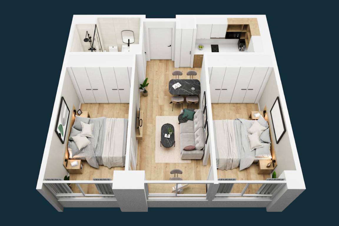 45 M² Apartamento ∙ 2 Quartos ∙ 2 Hóspedes - Tres Cantos
