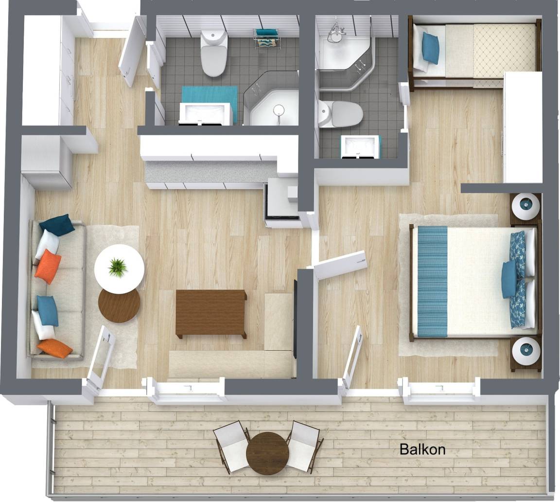 50 m² Ferienwohnung ∙ 1 Schlafzimmer ∙ 4 Gäste – Bild 13