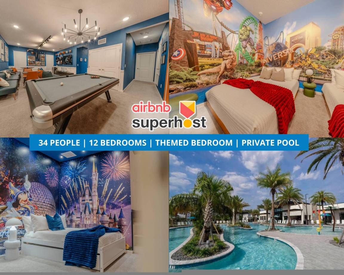 418 M² Apartment ∙ 12 Bedrooms ∙ 38 Guests - Kissimmee, FL