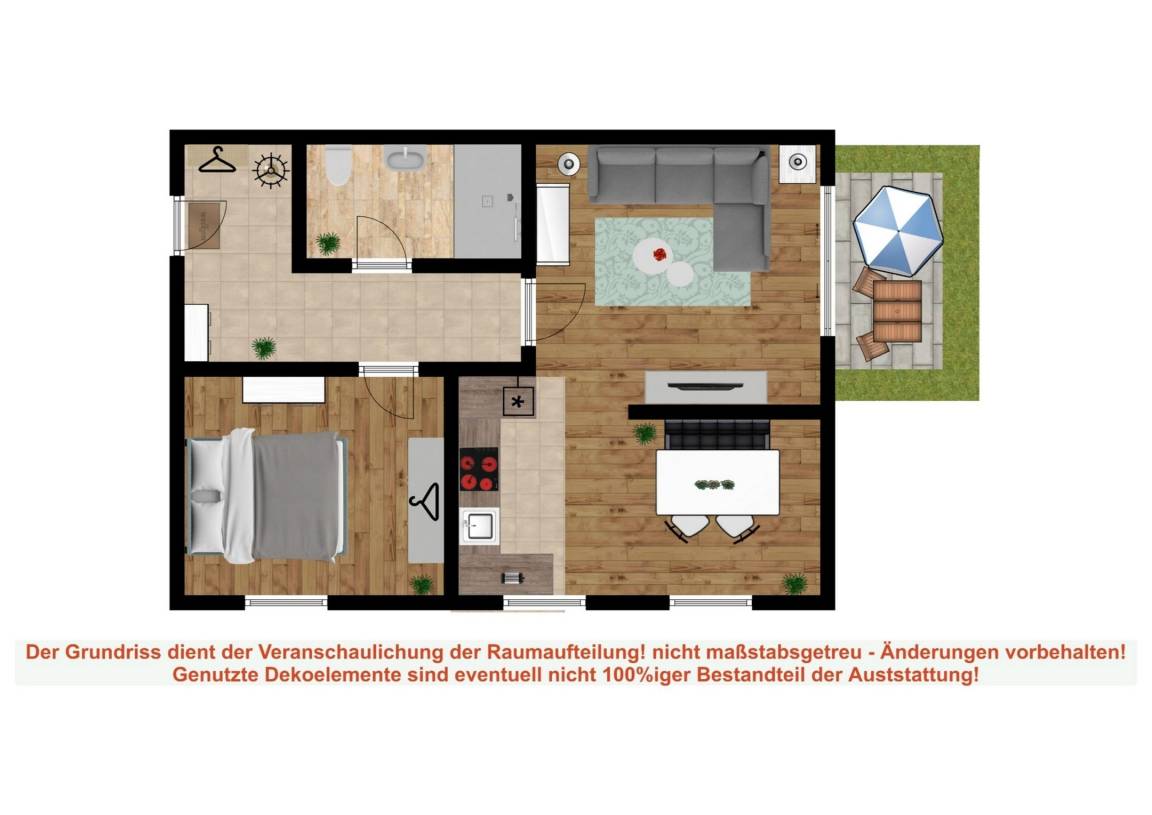 60 m² Ferienwohnung ∙ 1 Schlafzimmer ∙ 2 Gäste – Bild 27