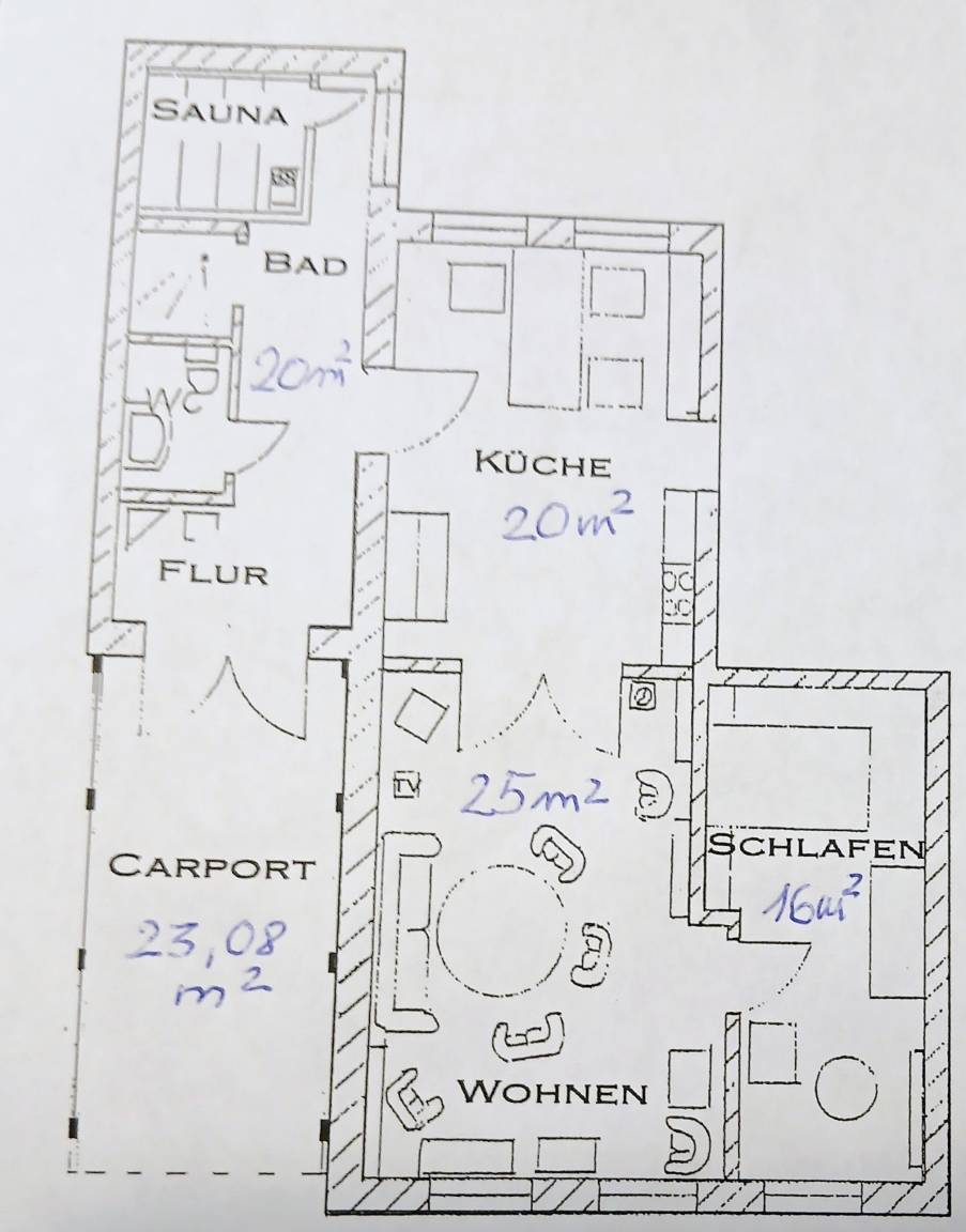 82 m² Ferienwohnung ∙ 1 Schlafzimmer ∙ 2 Gäste – Bild 18
