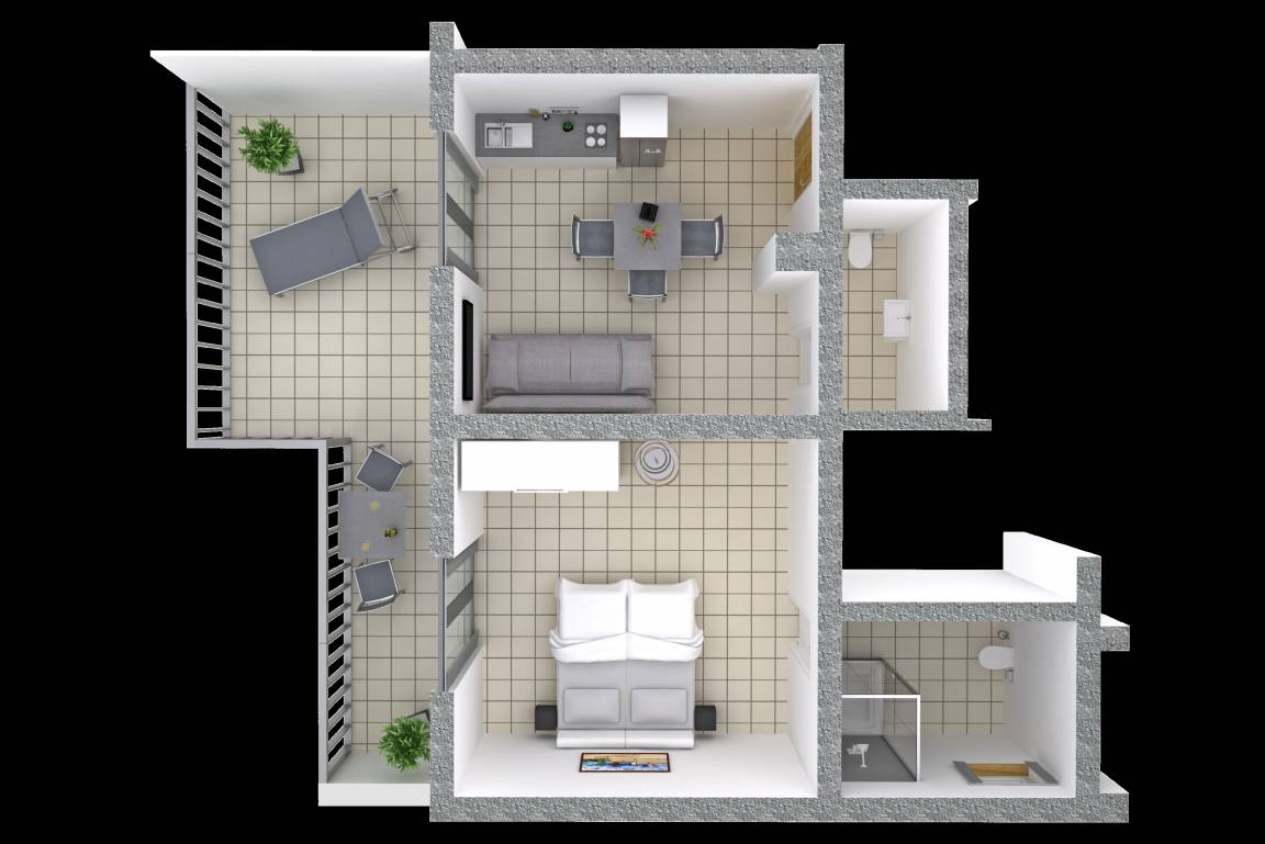 35 m² Ferienwohnung ∙ 1 Schlafzimmer ∙ 4 Gäste – Bild 3