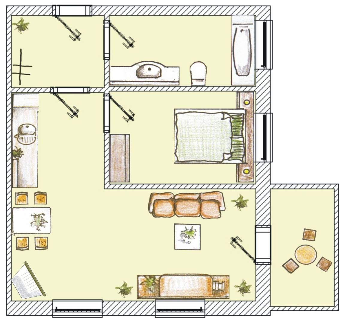 44 m² Ferienwohnung ∙ 1 Schlafzimmer ∙ 3 Gäste – Bild 17