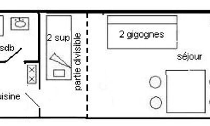 28 m&sup2; Ferienwohnung 1 Schlafzimmer 4 G&auml;ste