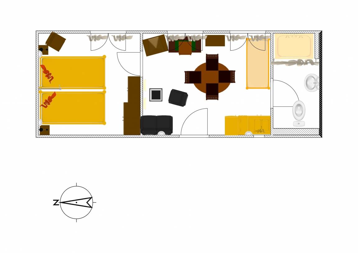 48 m² Ferienwohnung ∙ 1 Schlafzimmer ∙ 2 Gäste – Bild 7